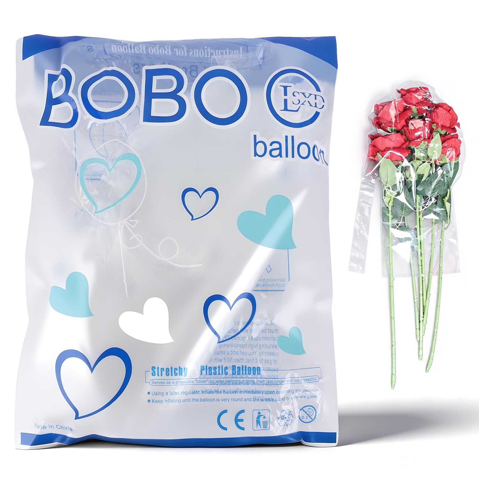 WGFOIP 10PCS Clear Bobo Balloon, Wide Mouth Reusable Transparent Party Balloons for Wedding Birthday