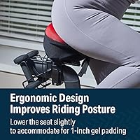 Vista 8 de Bikeroo Cojín Cómodo para Asiento de Bicicleta - Cubierta de Gel Acolchada para Ejercicio, Bicicletas de Montaña y Carretera, Ajuste Universal