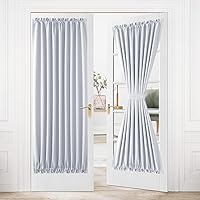 Vista 1 de Cortinas Dwcn para puerta, con bolsillo para barra Blanco grisáceo