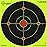 Splatterburst Targets - 12 inch Multi-Bullseye Splatter Target - Easily See Your Shots Burst Bright Fluorescent Yellow Upon Impact - Made in USA (10 Pack)