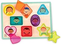 Vista 9 de B. toys Peek & Explore 2 – Pack – Espacio exterior y autobús escolar – Paquete de rompecabezas grueso – Rompecabezas para niños pequeños, niños – 8