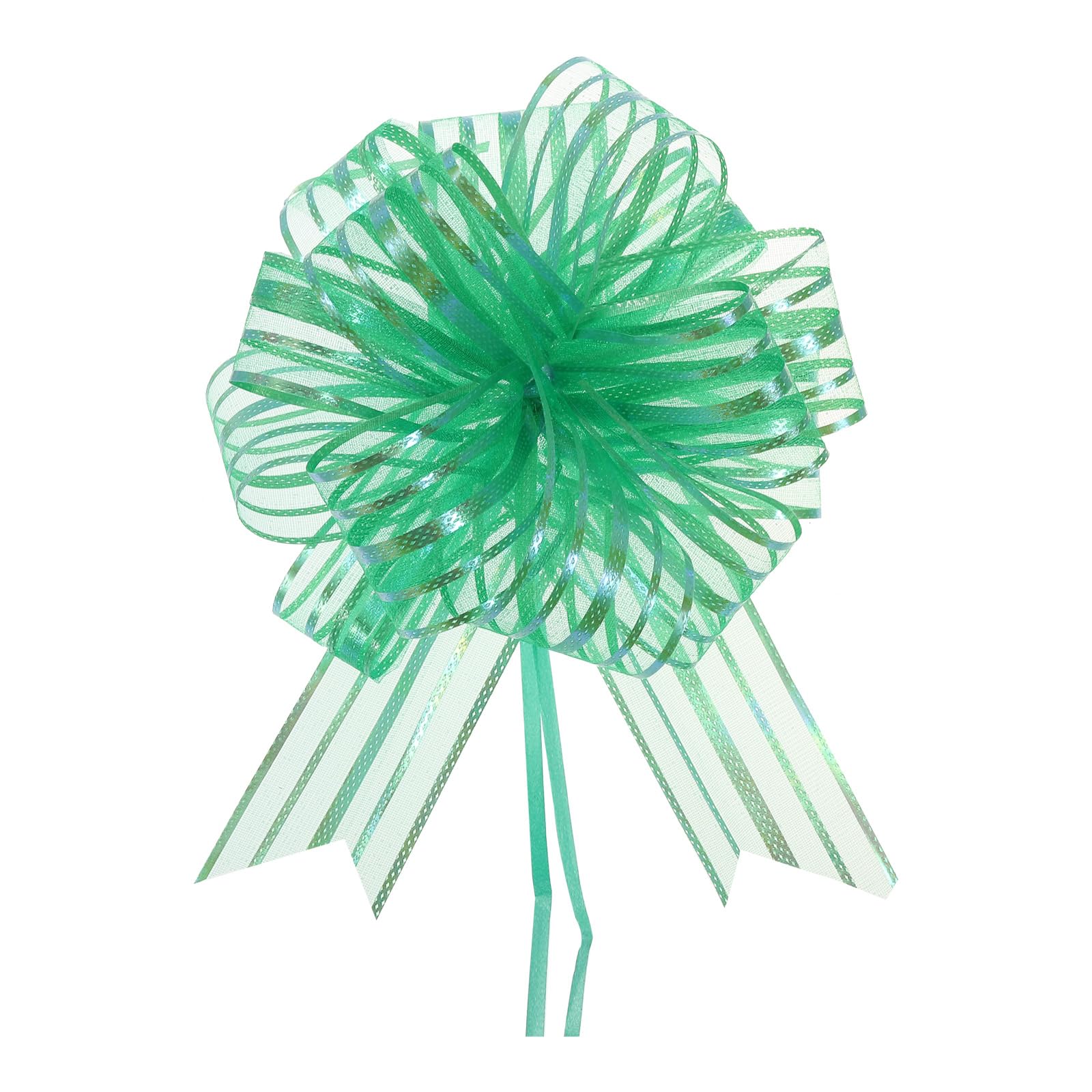 DMiotech 15pcs 6 Inch Big Gift Wrapping Bows Birthday Organza Pull Bow Ribbon Chiffon Yarn for Presents Box Bouquet Florist Dark Green