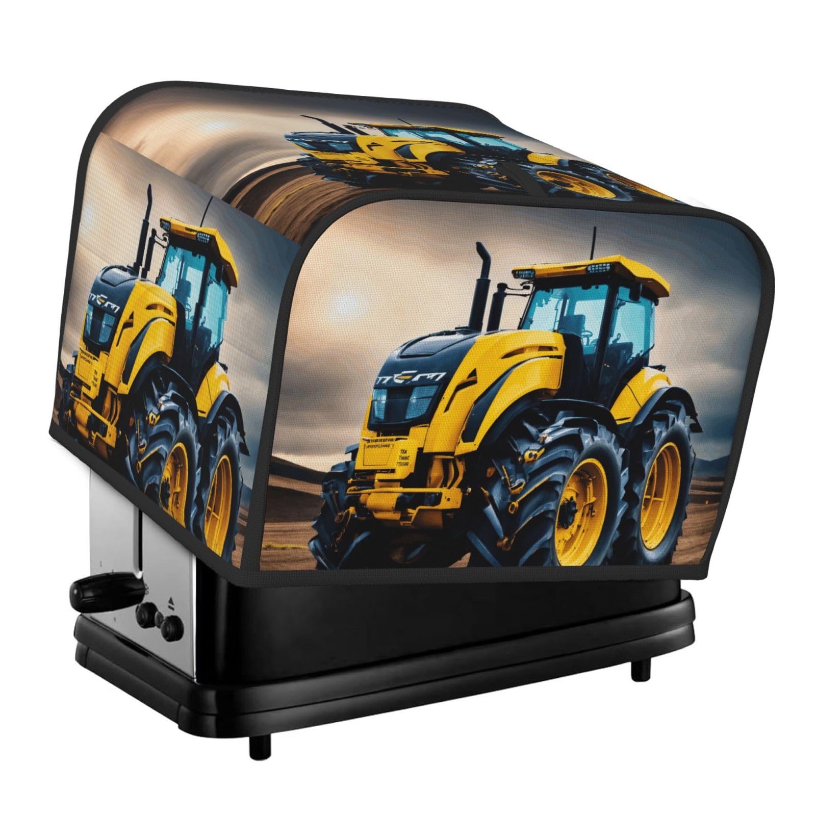 Company Farm Tractor Print 4-Slice Toaster Cover Dustproof Waterproof Kitchen Appliance Protector For Bread