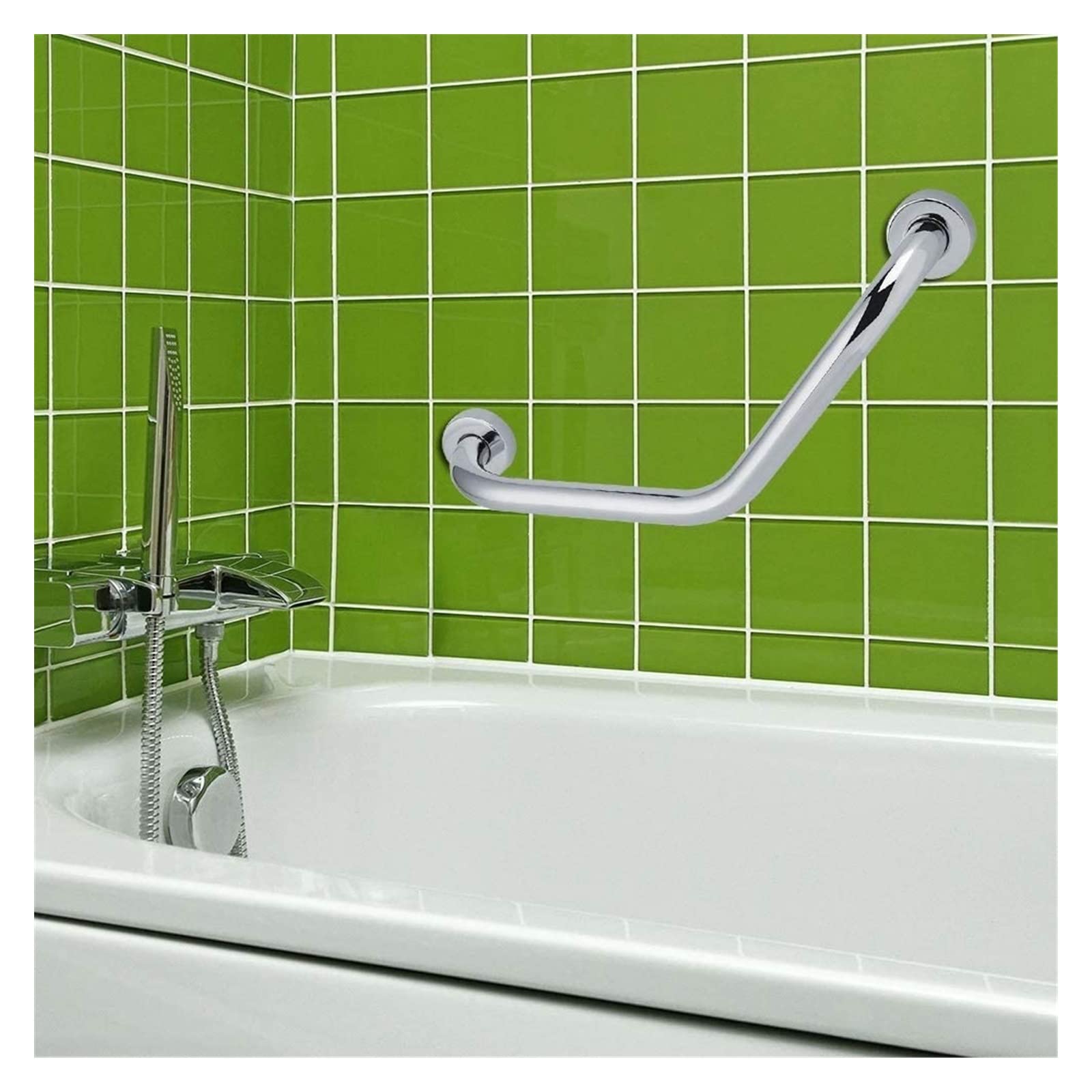 Maniglie di Sostegno per Bagno, Maniglie a Ventosa, Staffa di Supporto per Braccio della Vasca da Bagno in Acciaio Inossidabile, Barra di Supporto a Parete per Doccia di Sicurezza,