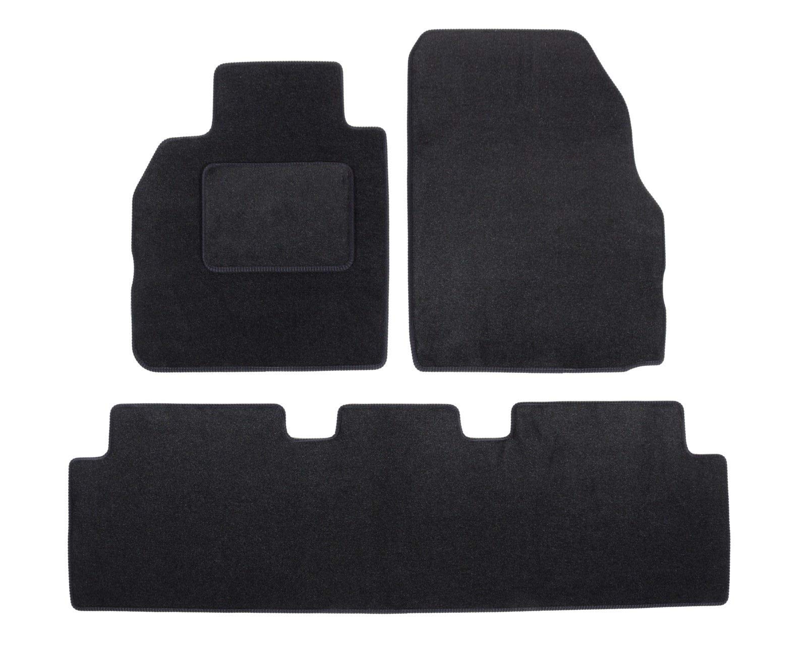 Tappetini Auto In Velluto Su Misura J&J AUTOMOTIVE Per Ford Focus C-Max 2003-2010 – Set Di 4 Pezzi, Antiscivolo, Fonoassorbenti, Con Rinforzo Guidatore - 2