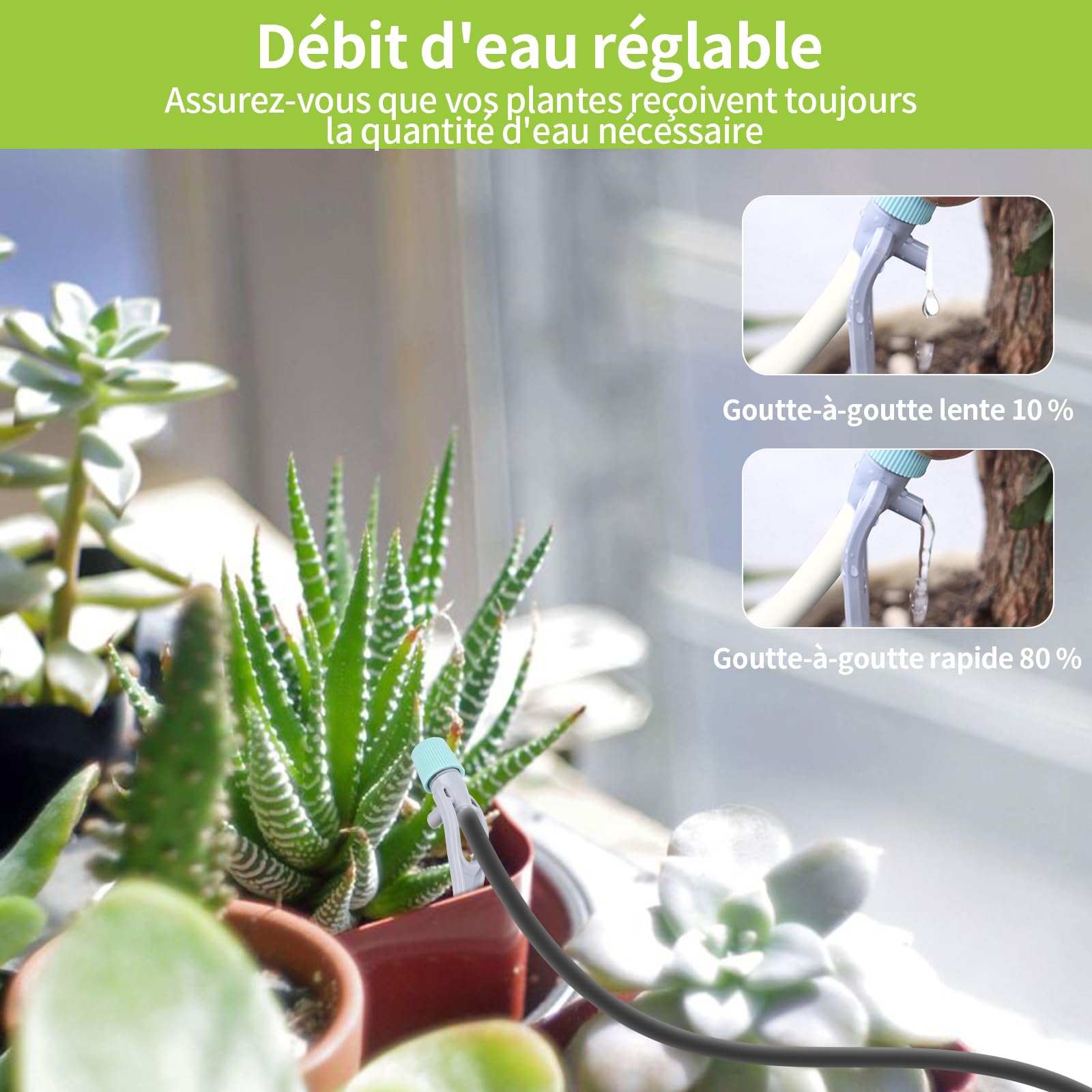 Système D'arrosage Automatique D'intérieur pour 20 Plantes en Pot,Arrosage automatique avec 2 pompe à contrôle indépendant avec 15M Tuyau rechargeable pour Jardin, Balcon, Interieur