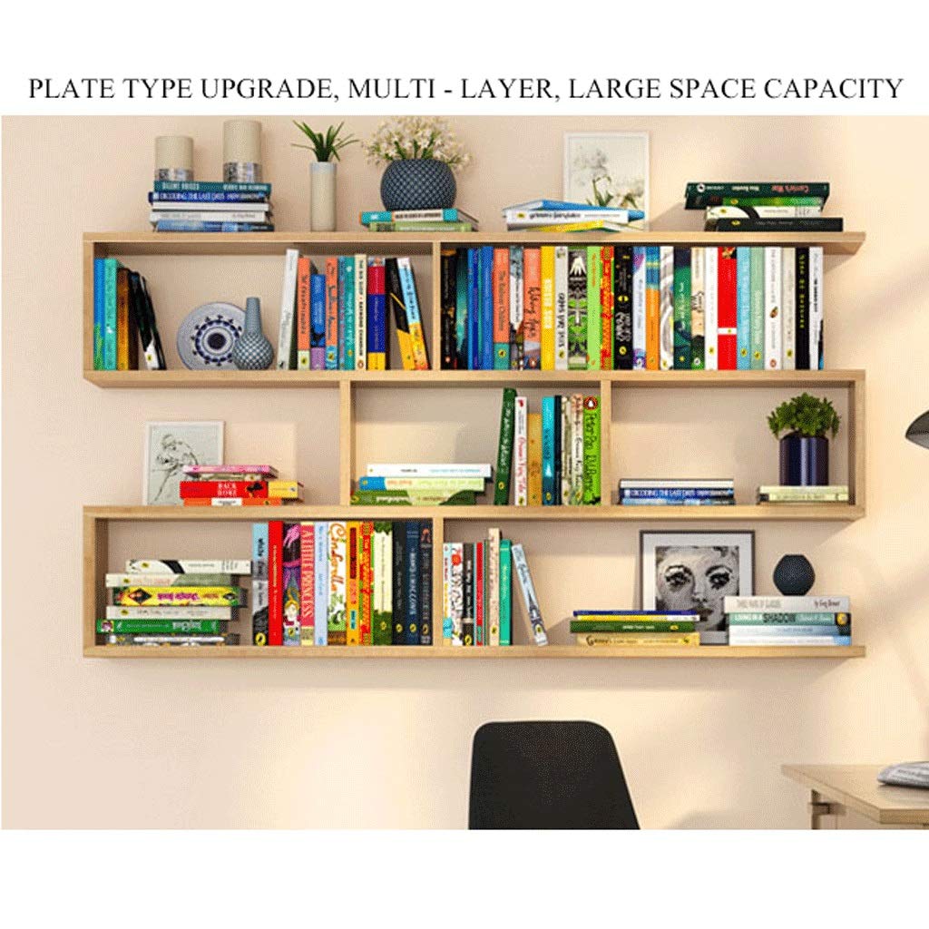 Mensole Sospese Staffa per Mensola Sospesa Mensole Sospese Moderne in Legno Espositore A Parete Espositore per La Casa Organizzatore di Stoccaggio Libreria Decorazione E,White,80cm