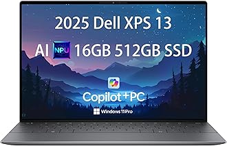 2025 Dell XPS 13 9345 Laptop, Copilot+ AI PC (13.4" FHD+ 120Hz, Qualcomm 12-Core Snapdragon X Elite, 32GB 8848MT/s RAM, 2TB SSD), Thin & Light, 27 Hours Battery Life, IR Webcam, Wi-Fi 7, Win 11 Pro