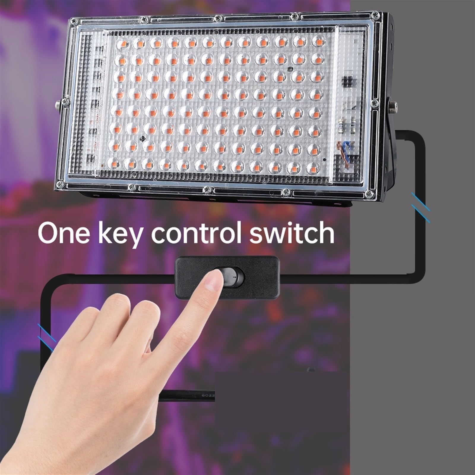 Lampe Horticole, Lampe de croissance à LED à spectre complet 50 W 100 W Projecteur avec LED for serre Lampe phyto for semis de fleurs hydroponiques, pour Plantes d'intérieur(100W)