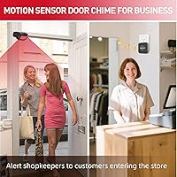 Vista 4 de CallToU Alarma inalámbrica con sensor de movimiento, detector de alarma de movimiento para interiores, alarmas de cama para pacientes ancianos