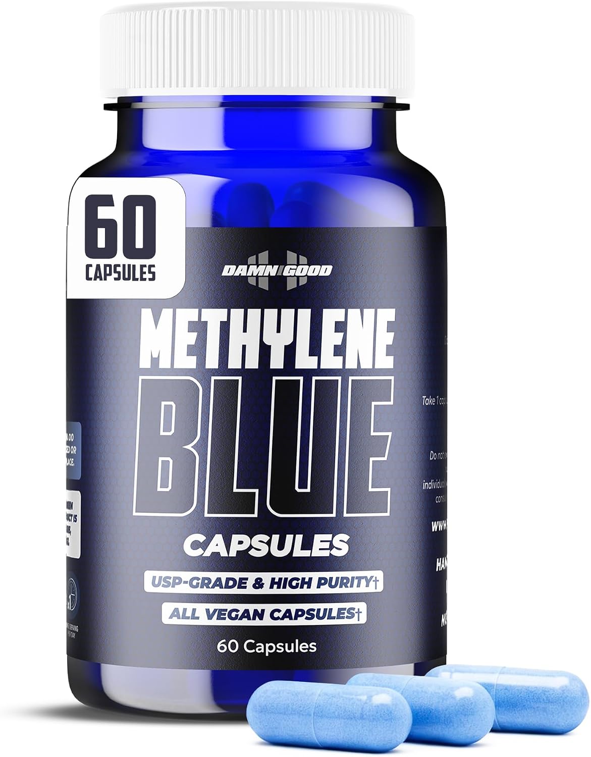 Amazon.com: DAMN GOOD The Hodge Twins Ultra Methylene Blue Capsules ...