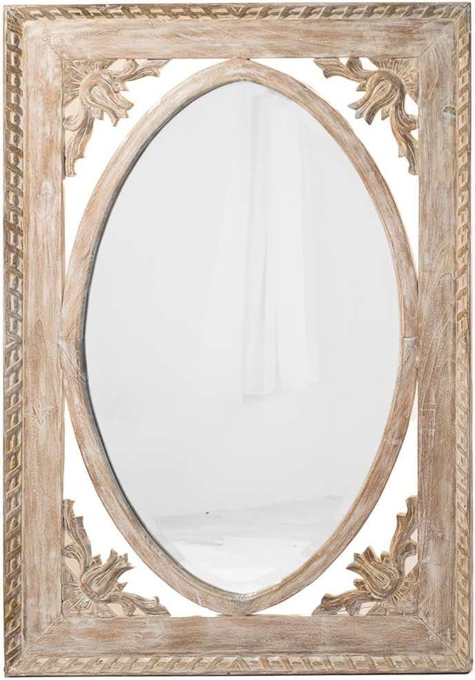 PARIGIANI Mirror - Solid teak wood - Orfeo