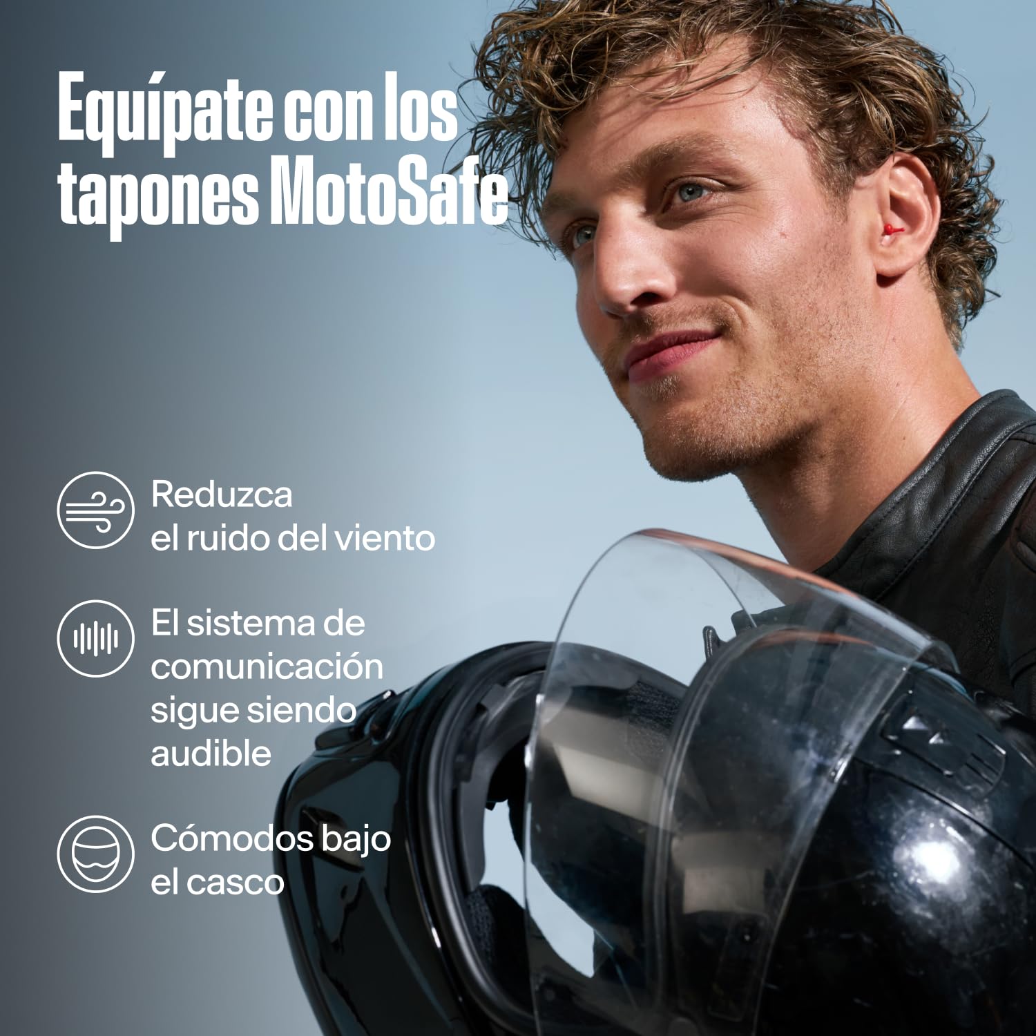 Alpine MotoSafe Sport Tapones para los Oídos - Tapones para Carreras - Evita Daños Auditivos durante la Práctica del Motociclismo - El Tráfico sigue siendo Audible - Tapones Reutilizables