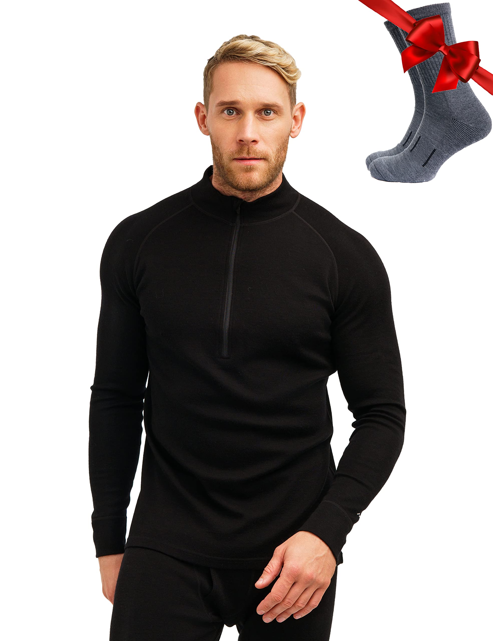 Merino Wool Base Layer Half Zip