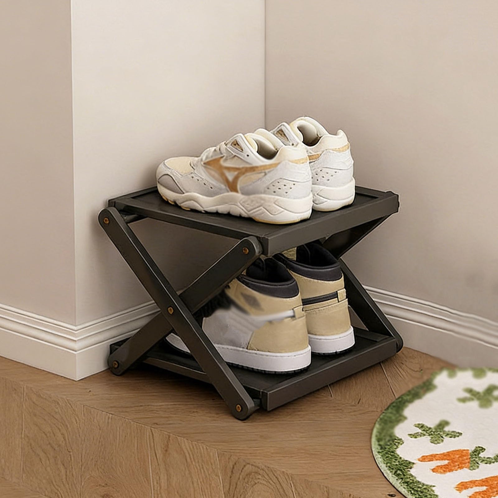 Étagère à chaussures verticale anti-désordre meuble gain de place