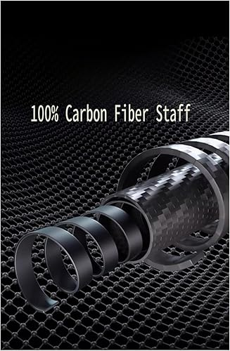 Vista 4 de Bastón de senderismo de fibra de carbono Bastón plegable ultraligero para senderismo con cerraduras ajustables de giro rápido y bolsa