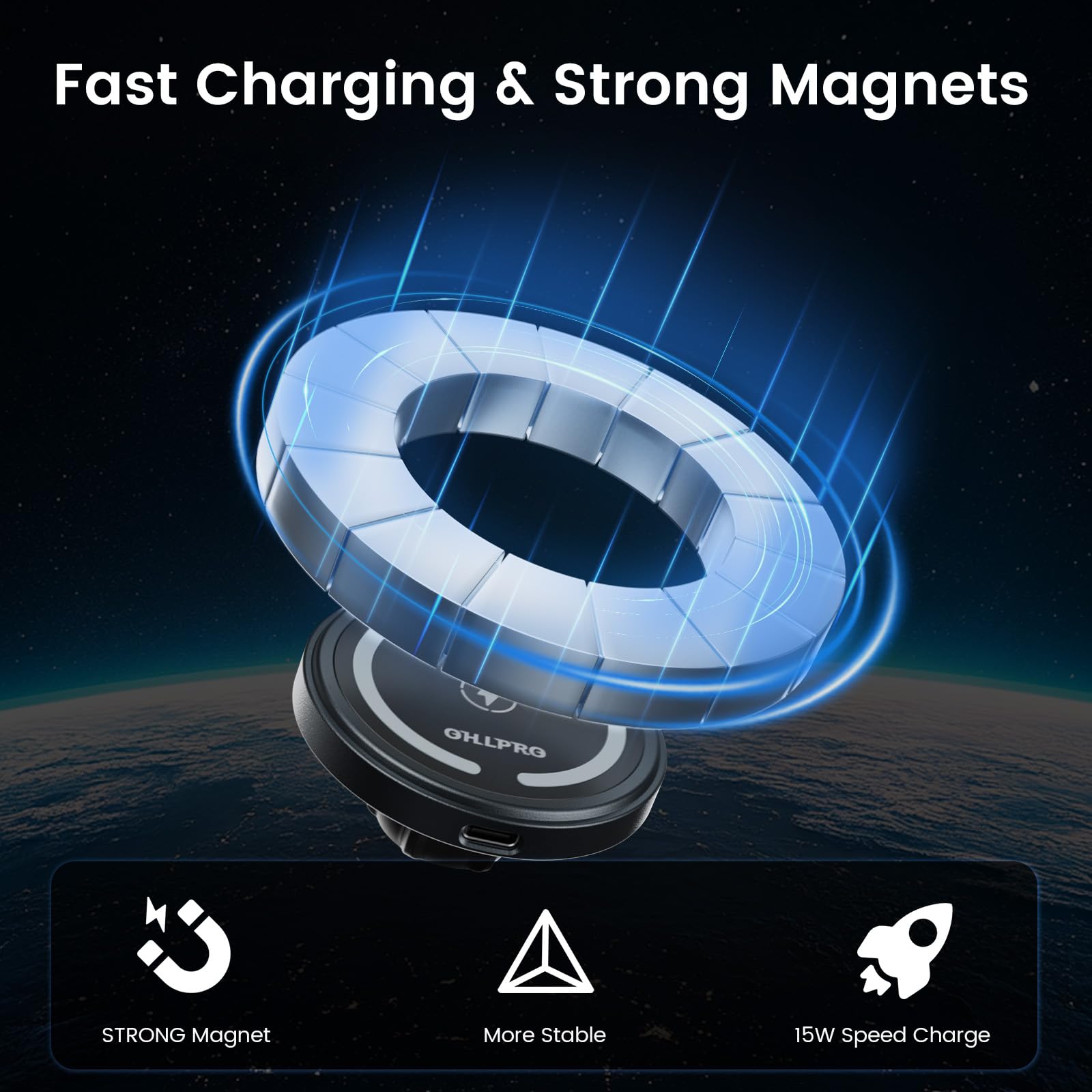 MagSafe Autohouder CD Sleuf Snel Opladen In Auto OHLPRO Mag Safe CD-Mobiele Telefoon Oplaadhouder, Magnetische IPhone-Houder Voor CD-Sleuf In De Auto, 15 W Snel Opladen Voor IPhone 16 15 14 13 Pro