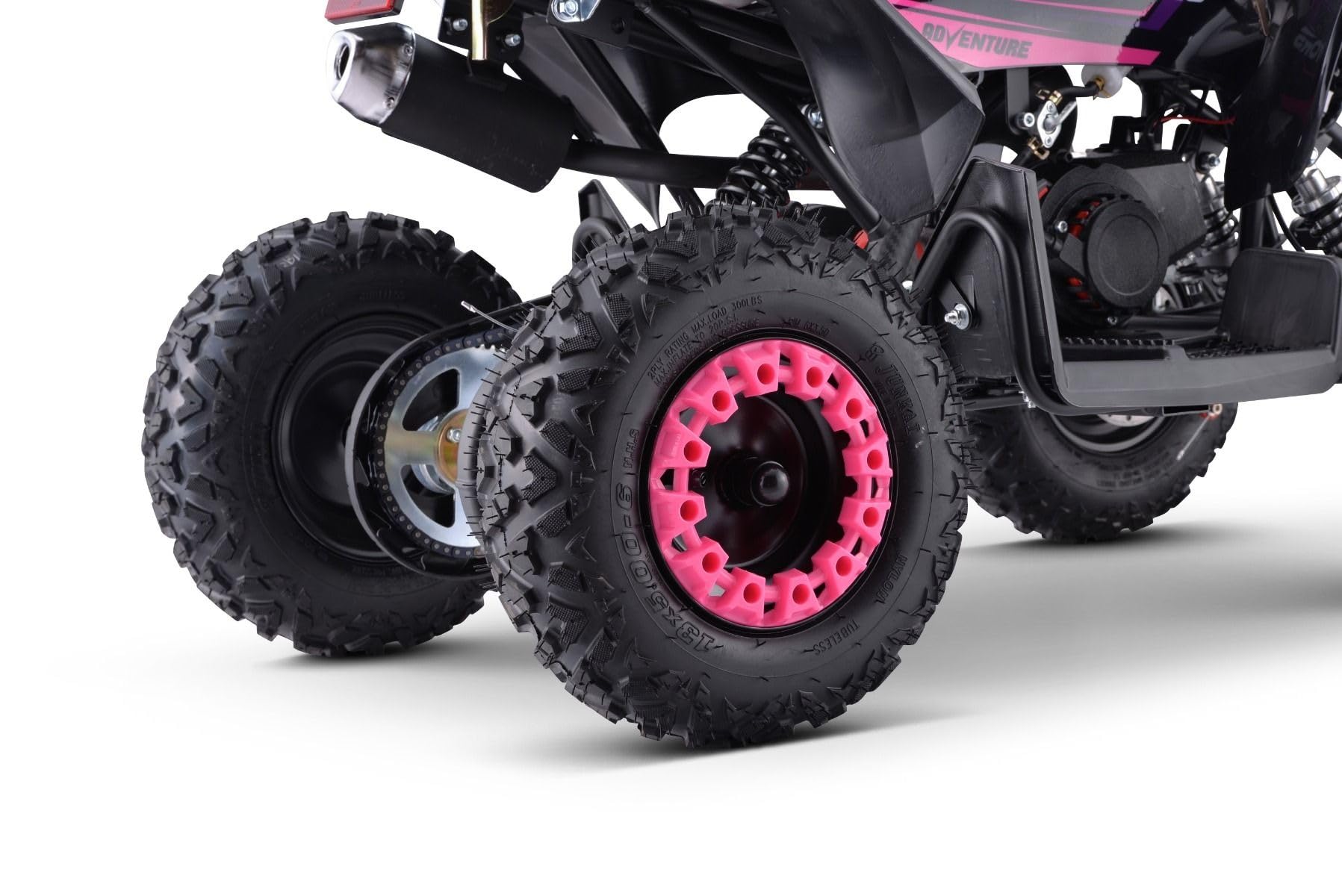 MINIQUAD Gasolina 49CC Infantil, RATTE-R6-BN, Rosa, niños de 4 a 10 años