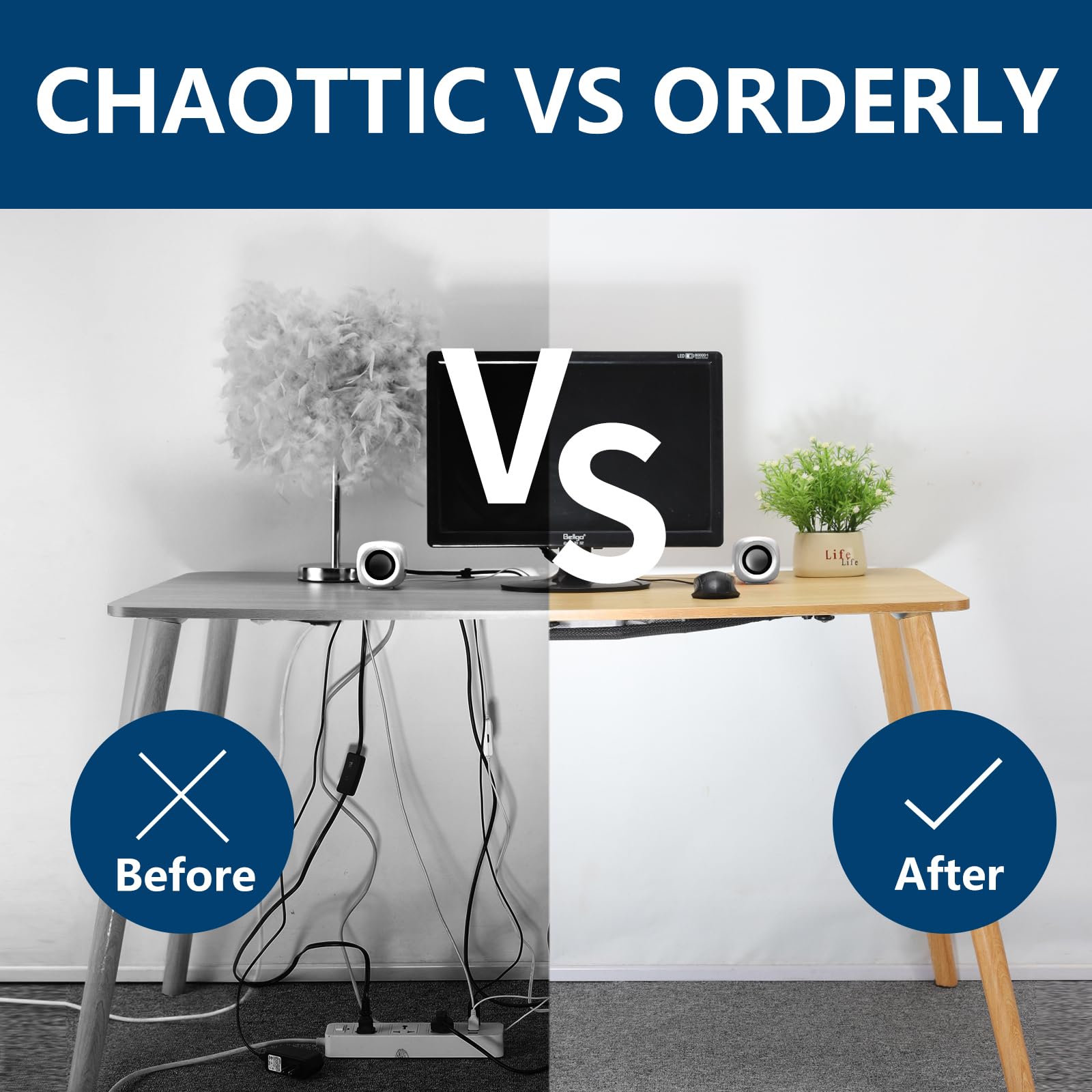 Plateau De Gestion Des Câbles Sous Le Bureau, Passe-Câbles Bureau Pour