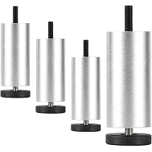 Sofa Support Feet, M10 Metal Replacement Feet, 10/15/20/25cm Aluminum Alloy Furniture Legs, Sturdy Feet for Coffee Table, Cabinet, Adjustable Height, Silver-30cm/11.8in