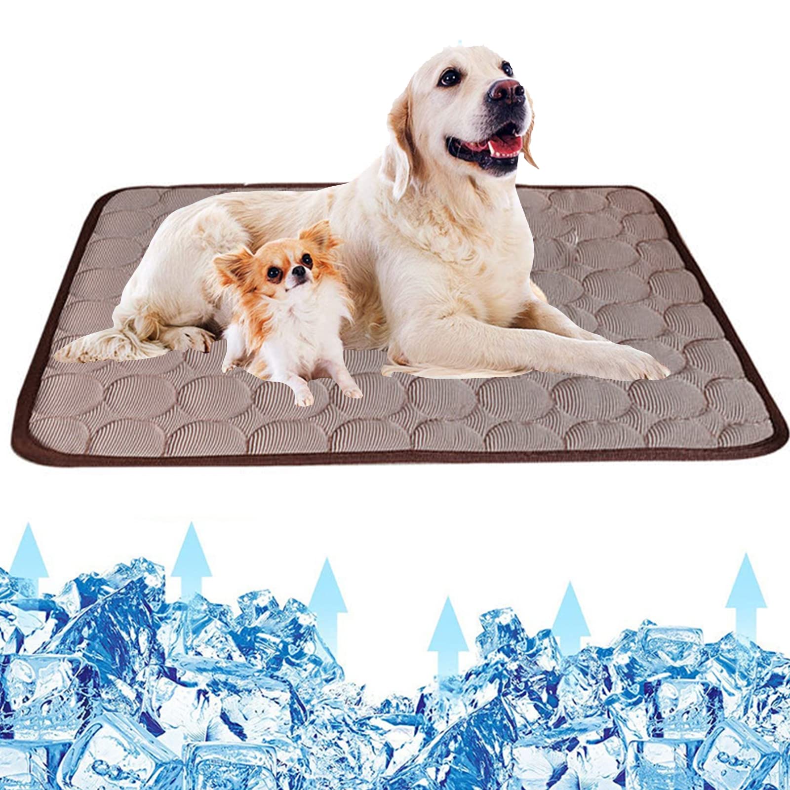 JFGCTYHXY Pet mattresses, Dog Crate Mat Portable & Washable Pet Cooling Blanket for Kennels, Crates and Beds,Pink,S