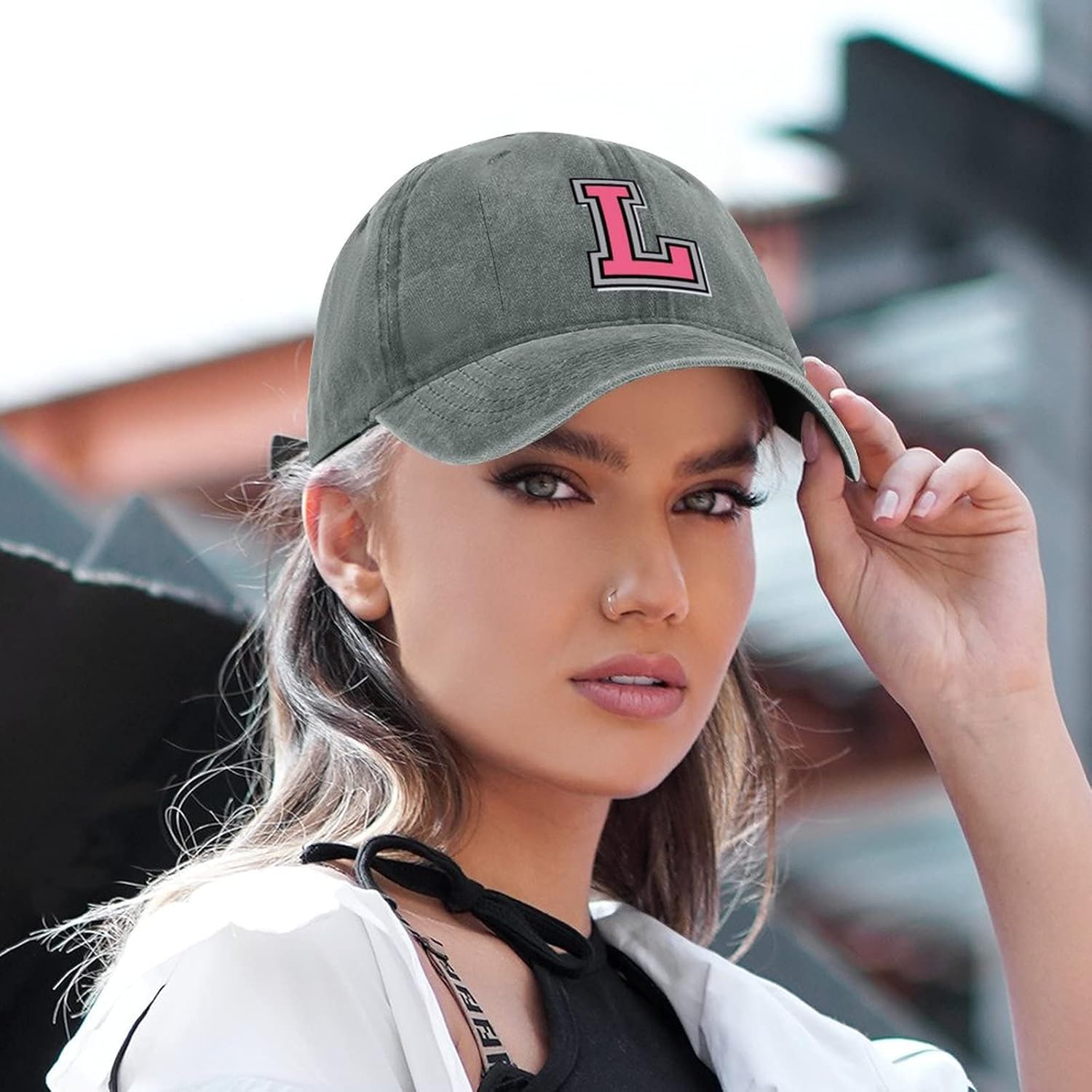 キャップ Vintage Washed Calligraphy Ball Cap Pink Running Mug Vintage Cotton Twill Cap – The Palace Saloon
