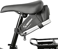 Vista 17 de Bike Seat Bag Bicycle Saddle Bag Under Seat Waterproof Reflective Cycling Saddle Pack for Mountain Road Bikes Black