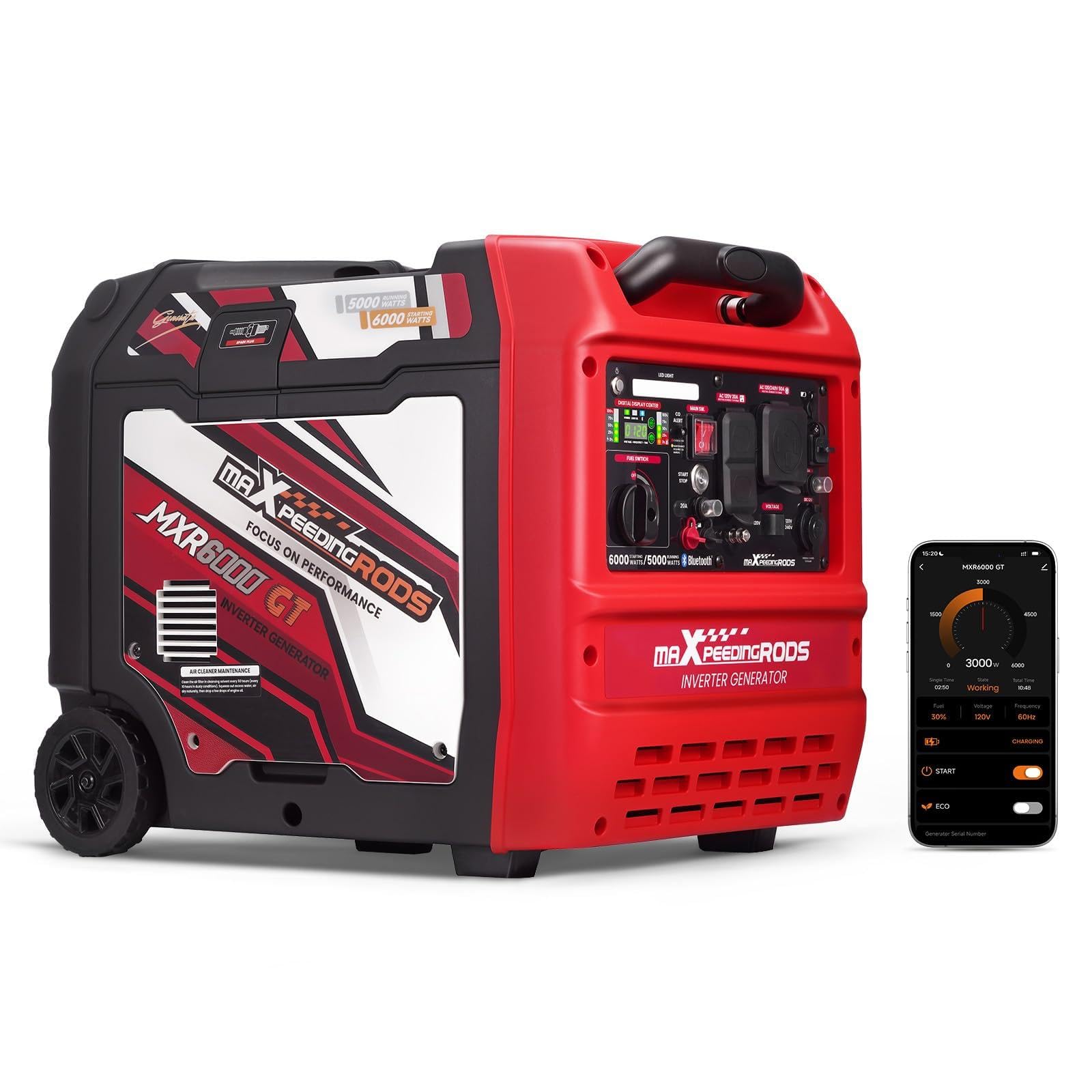 maXpeedingrods Inverter Generator with Bluetooth