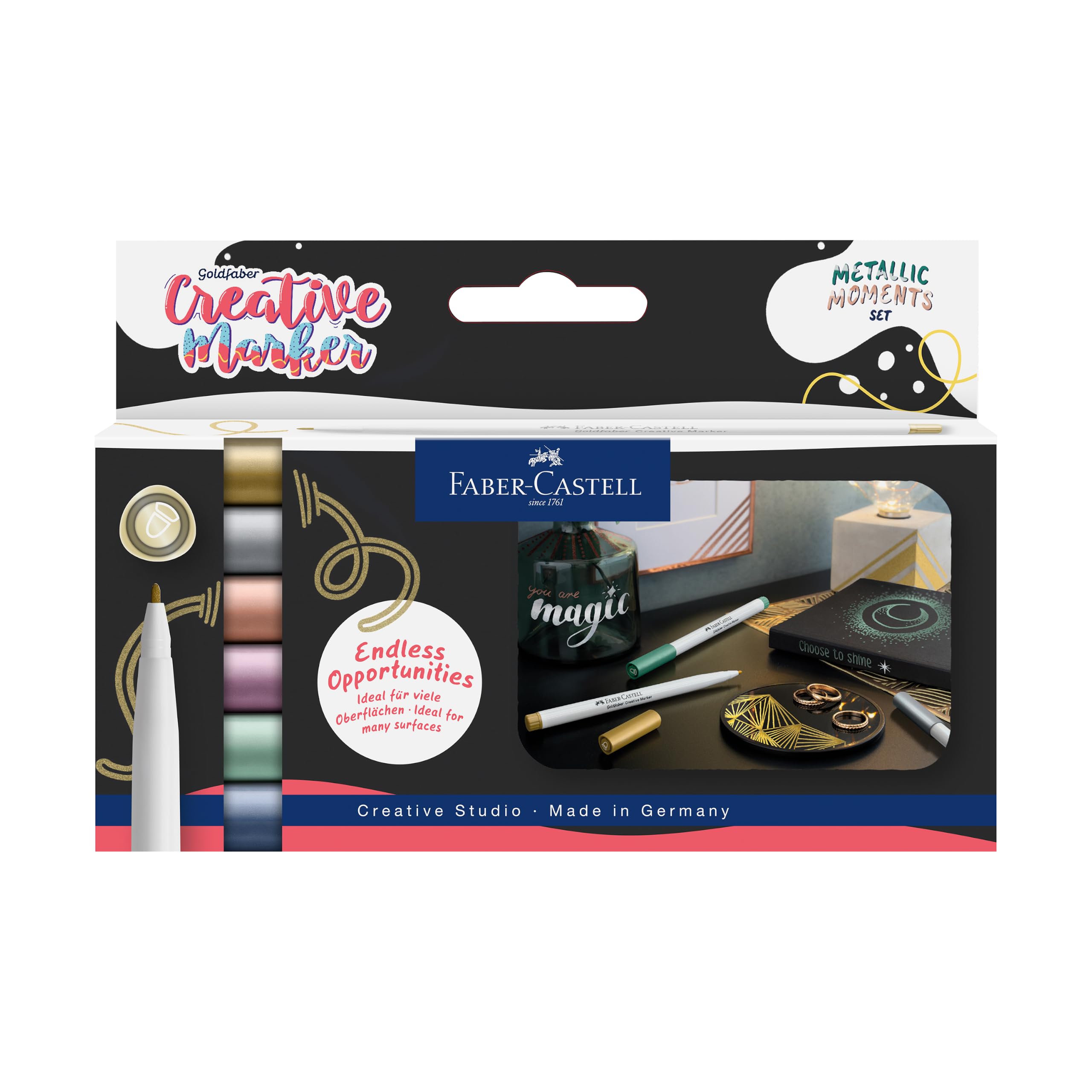 Faber-Castell Metallic Marker Cardboard Wallet of 6-picture-36