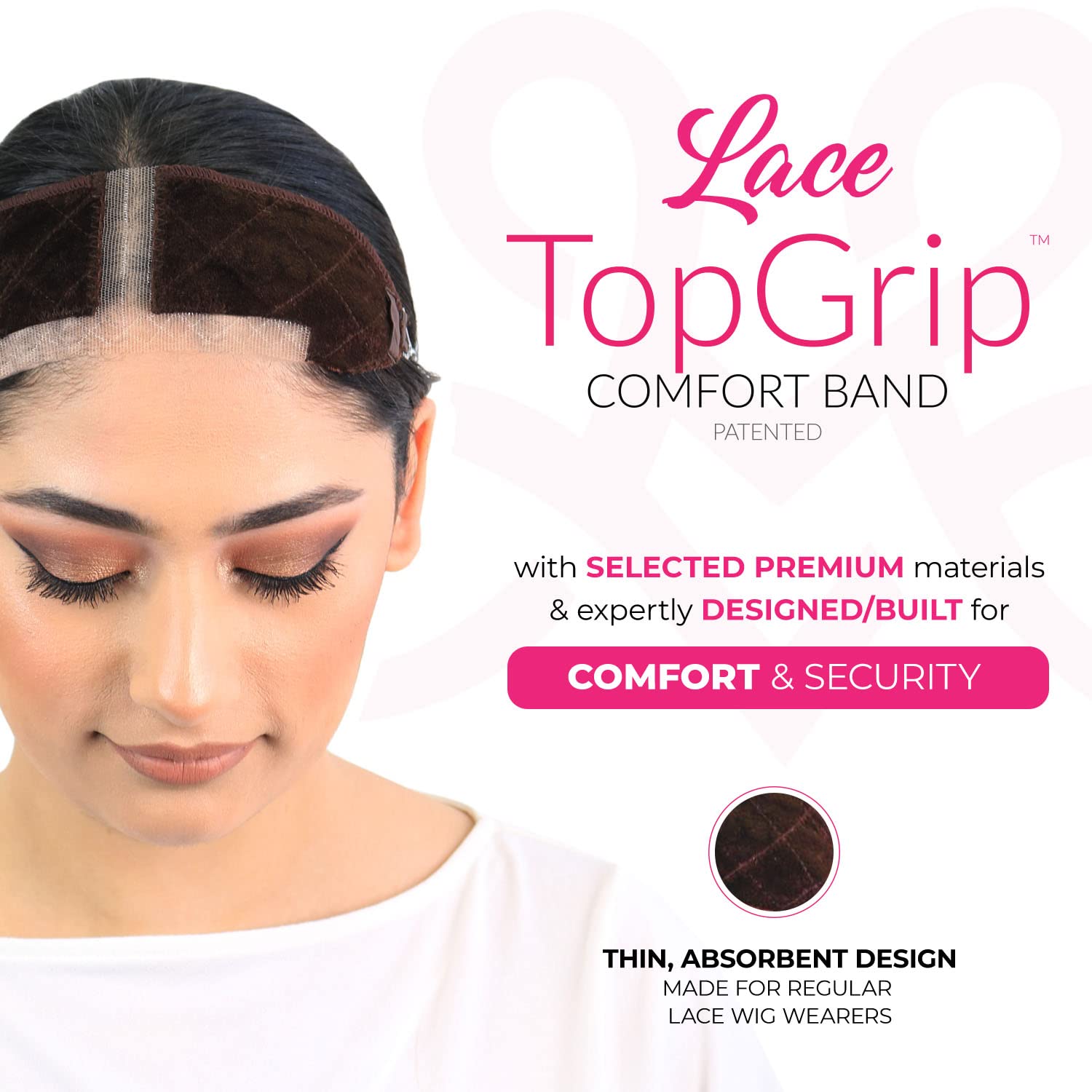 MILANO COLLECTION LaceTop Grip Comfort Band for Toppers Hair & Wiglets, NonSlip - Image 4