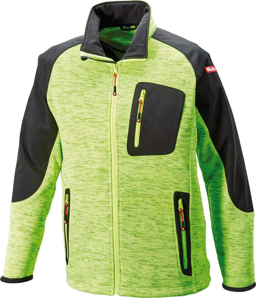 Fortis Strickjacke,Softshell,Gr.L,limegreen/schw,