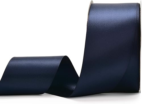 Miniatura 26 de YAMA Cinta de satén de doble cara, 7/8 pulgadas, 25 yardas para envolver regalos, color rosa