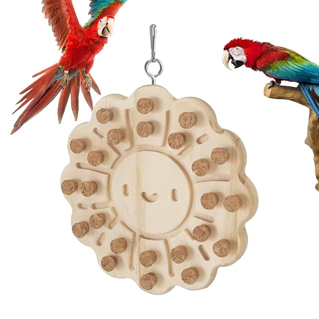 Juguete con tapón para masticar loros,Juguetes de corcho para loros - Accesorios para jaulas de loros