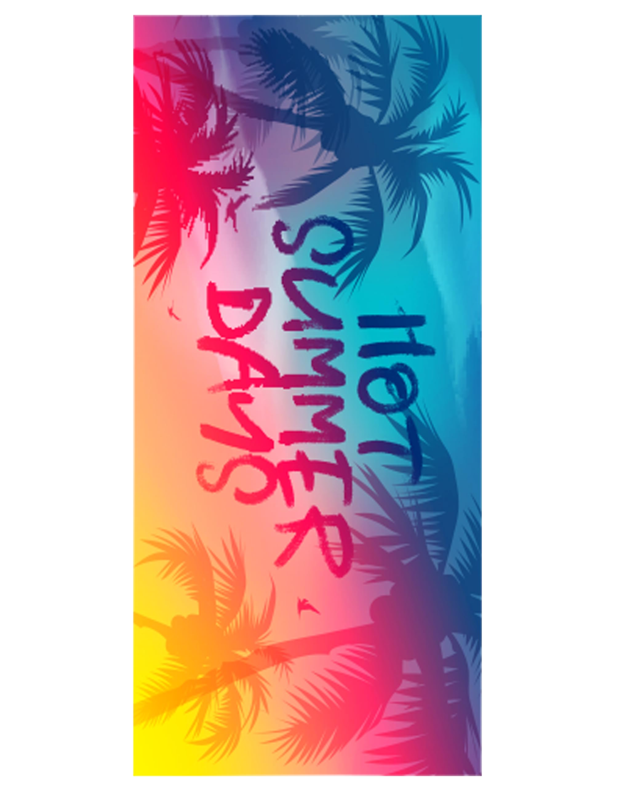 Likpoja Coconut Tree Microfibre Beach Towel For Adult Lightweight Quick Dry Sand Free Compact Swim Travel Bath Towel For Summer Holiday Beach Accessories 150 * 70Cm