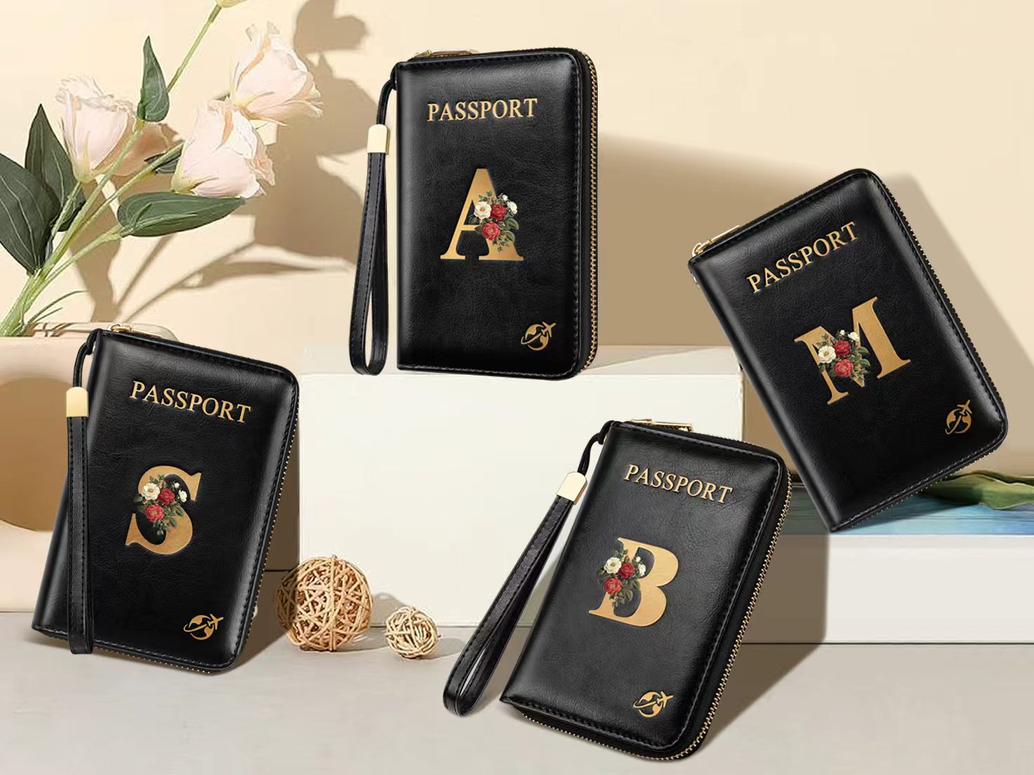 Amazon.com | Passport Holder Cover Wallet with Zipper Personalized