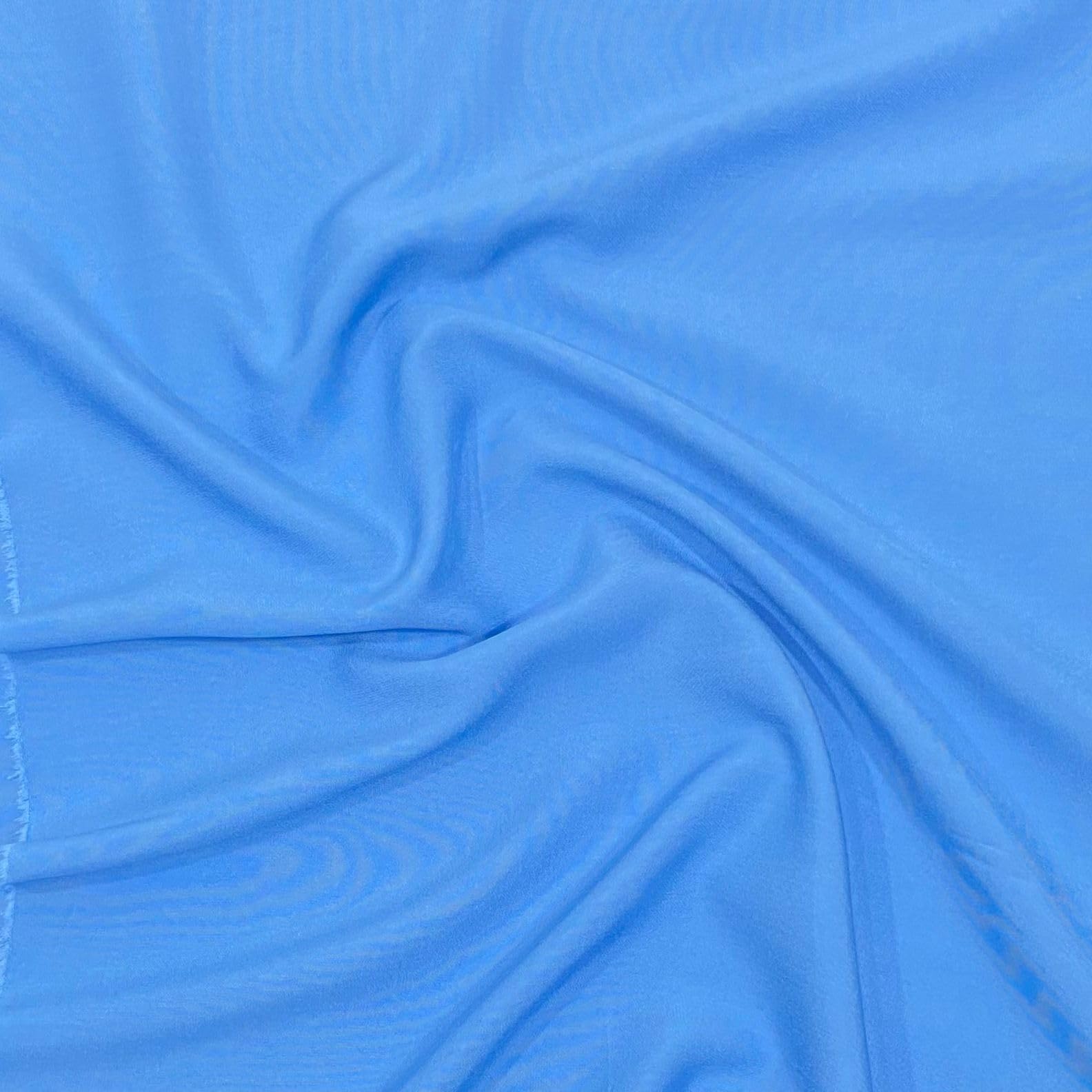 TFG Dress Making Plain Viscose Fabric 55" Wide 23 Colours Available Breathable Soft Material (Sky)