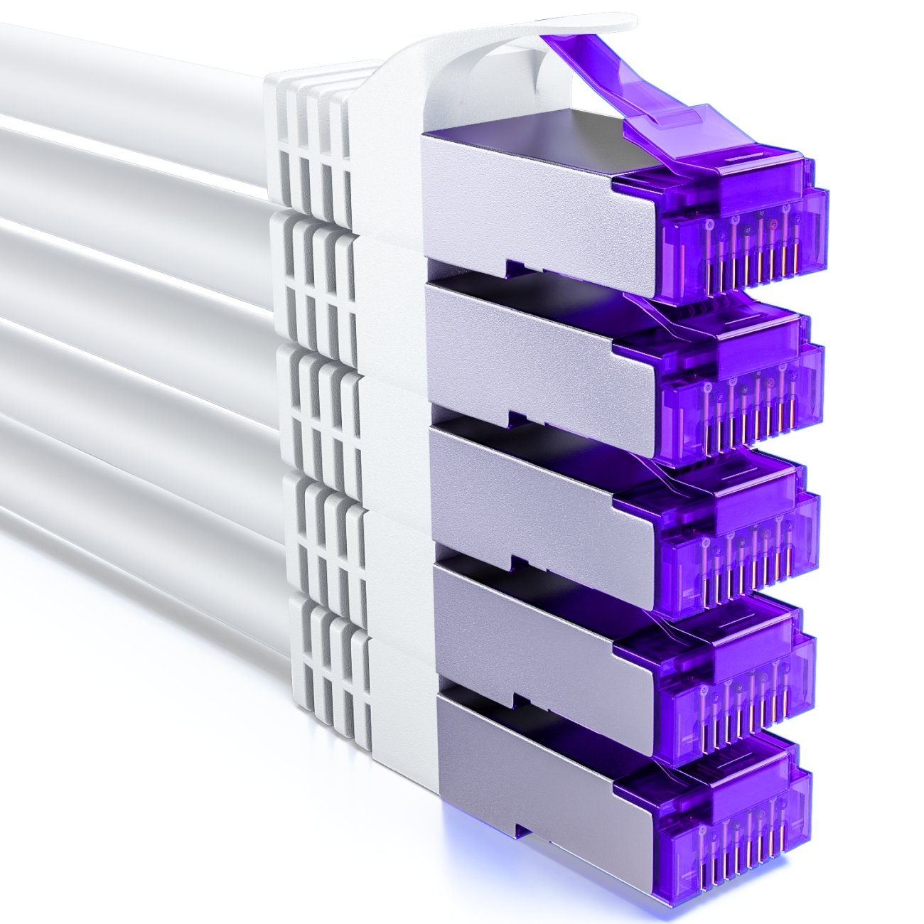 DeleyCON 0,25m Câble LAN CAT7 - Cuivre, Gaine Nylon - AWG27