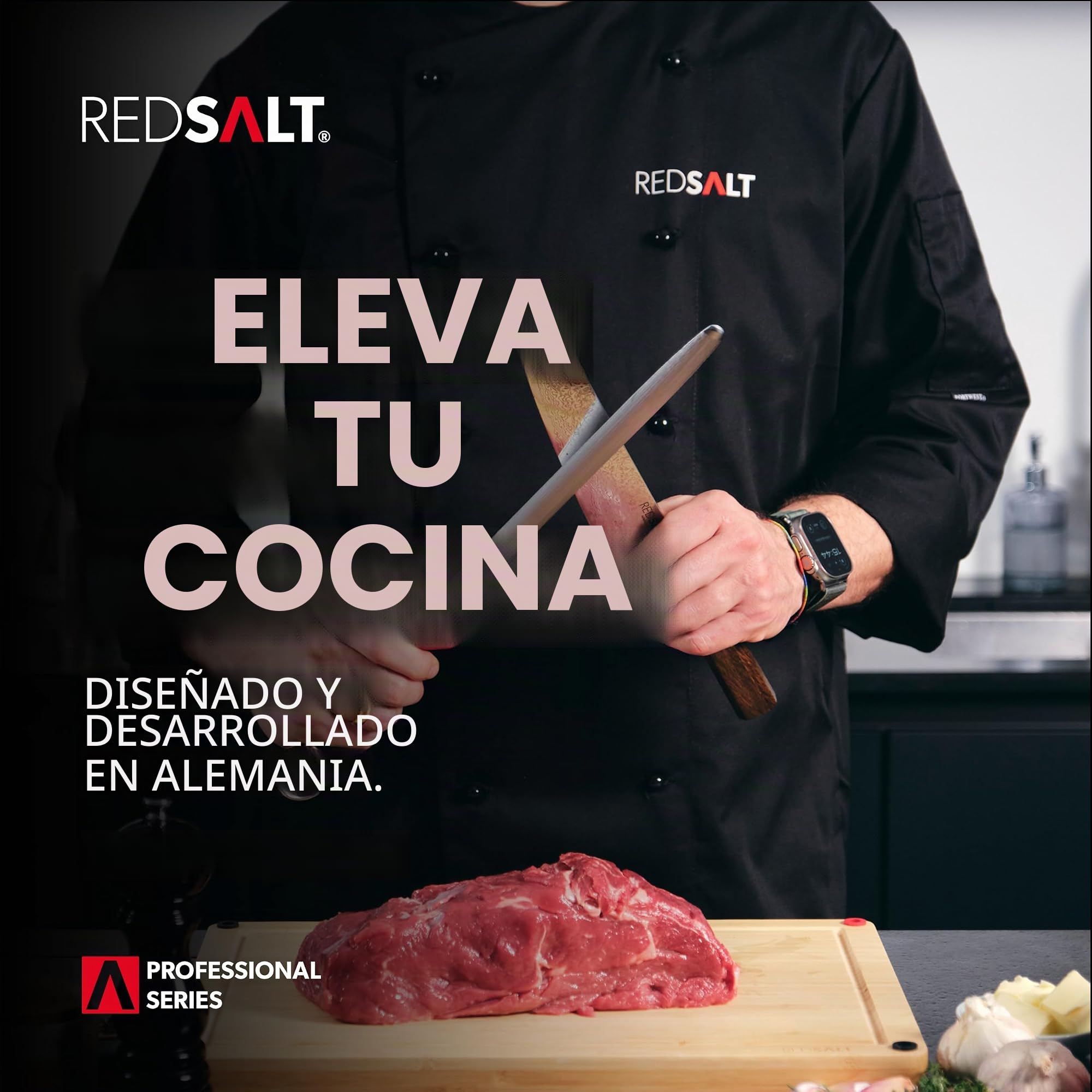 REDSALT® Innovadora tabla de cortar de madera de bambú, grande XL, 50x36x2,5cm, reversible, antideslizante, antibacteriana, surco profundo, tabla prémium para cocina, barbacoa, regalo sostenible