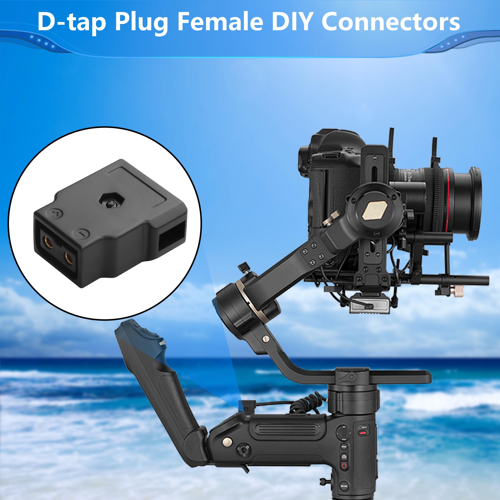 CERRXIAN 4 sztuki gniazda D-Tap, złącza DIY, gniazdo D-Tap-P-Tap, gniazdko z baterią DSLR-Anton-Bauer-IDX-V-Mount-Gold-Mount, adapter zasilający do kamery ARRI-RED
