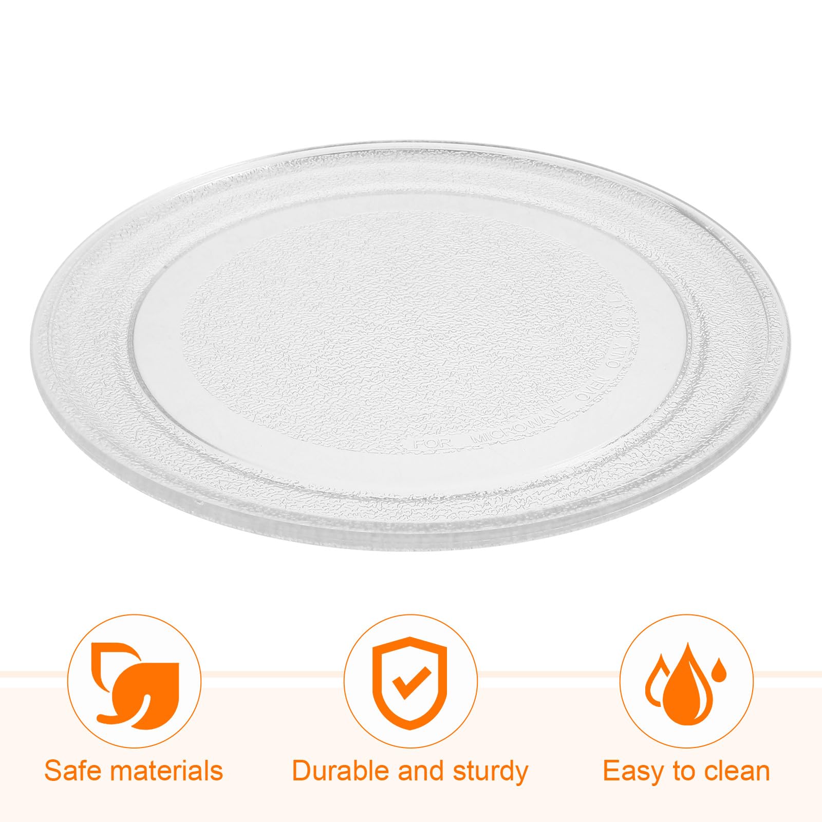 Plato Giratorio Fácil de Limpiar de Blanco para Microondas de 24.5 Cm y Sencillo de Instalar, Compatible Horno Microondas para Uso Diario