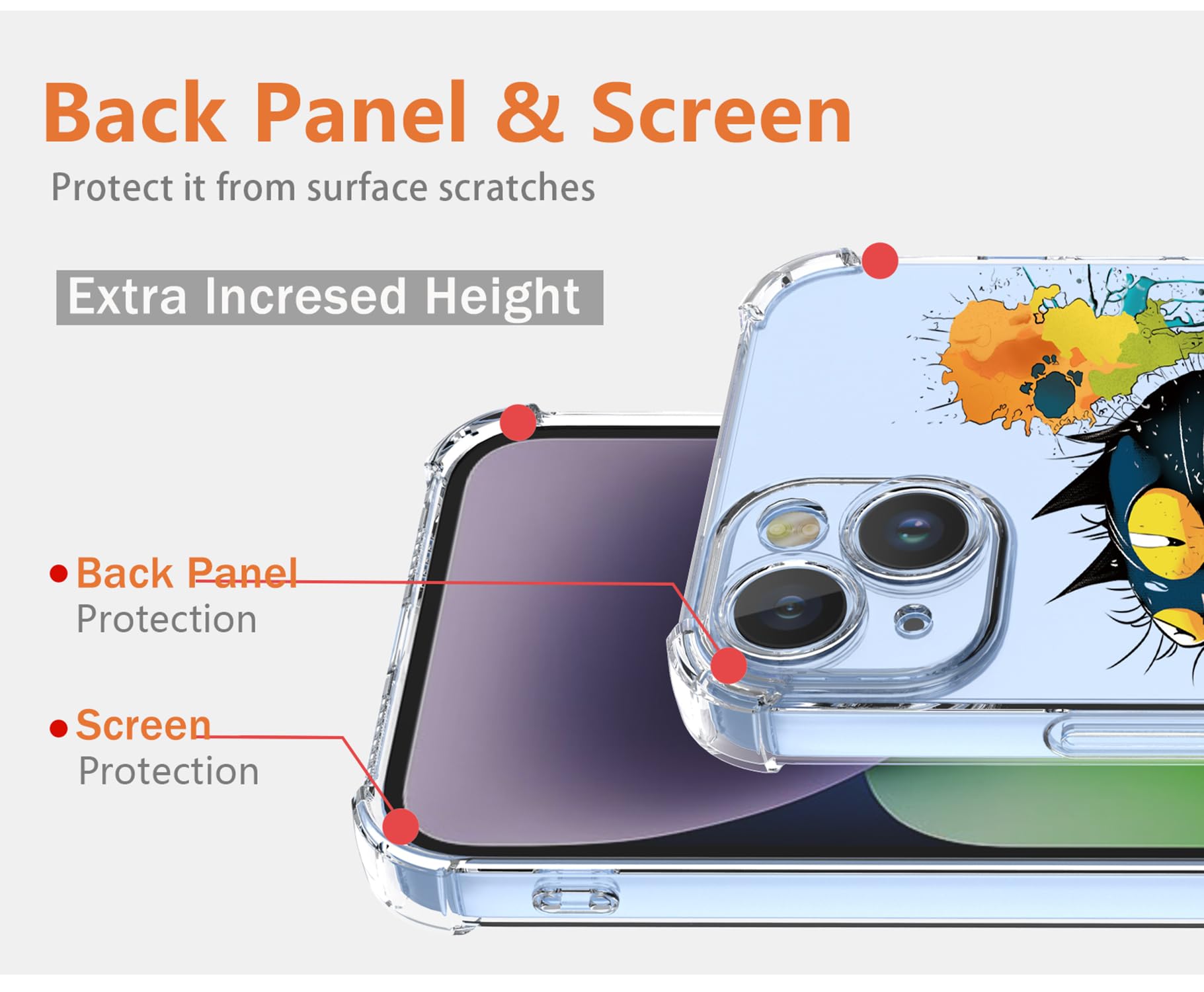 XINYEXIN Hülle Für Motorola Edge 50 Fusion – Transparent, Buntes Graffiti-Muster, TPU, Stoßfest Mit Kameraschutz