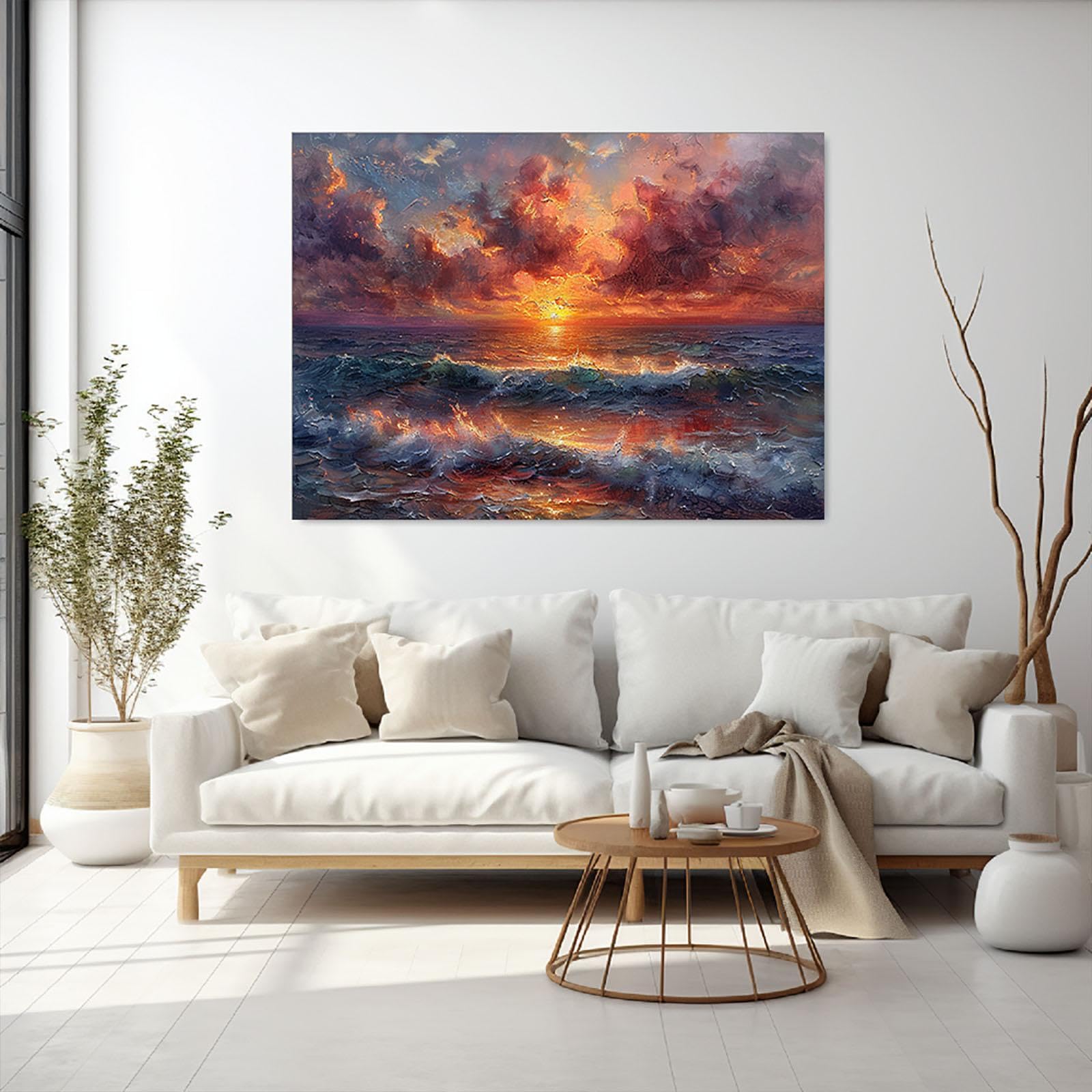 Amazon.co.jp: SHYAMIC 海絵 アート海 自然風景, パープル、イエロー32