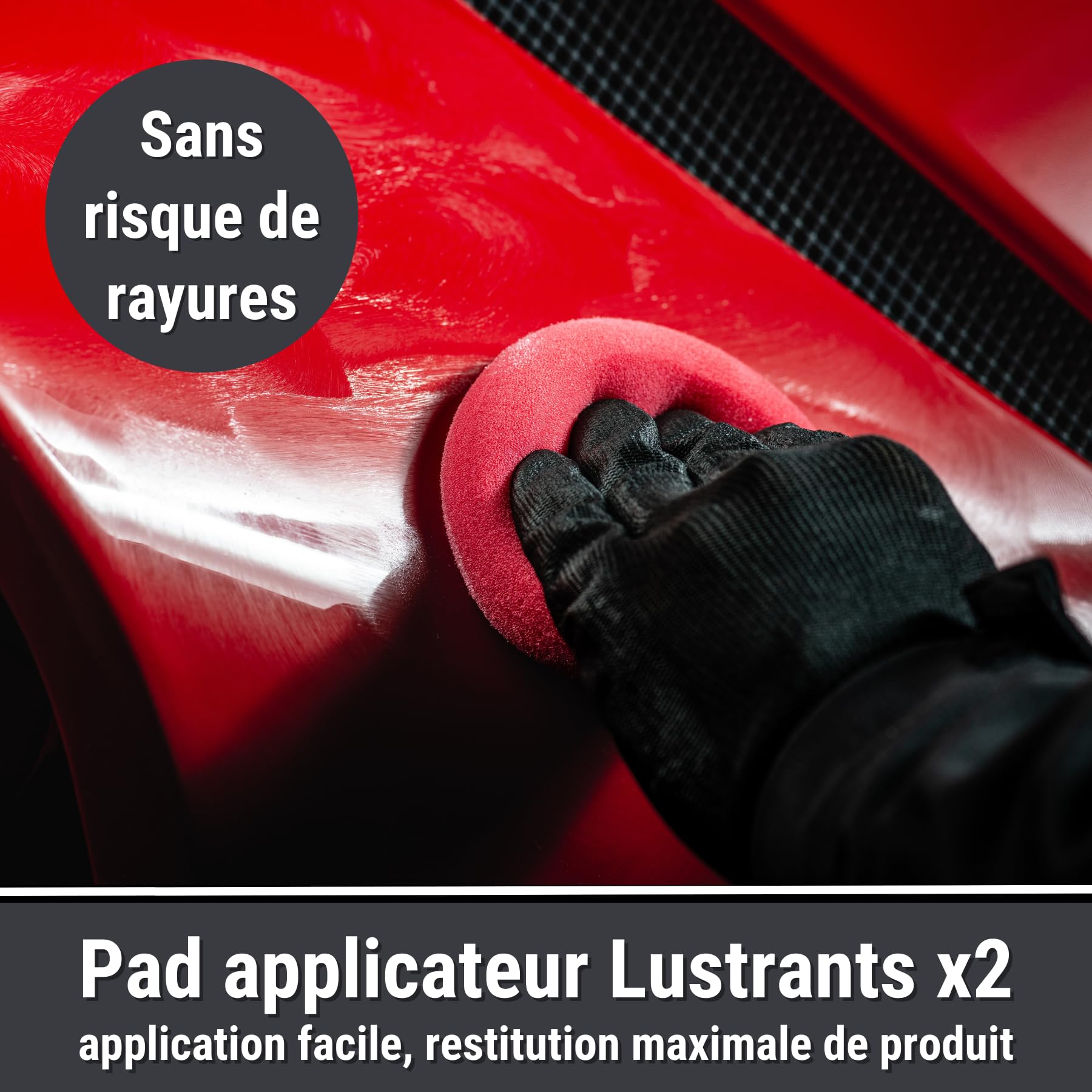 ProTech Monte-Carlo - Kit Accessoires Detailling - Boite de 3 Pinceaux - 2 Applicateurs Pneus - 2 Mousses Rondes - Nettoie Tous Les Détails de Votre Voiture avec Précision - Offre Un Nettoyage Complet