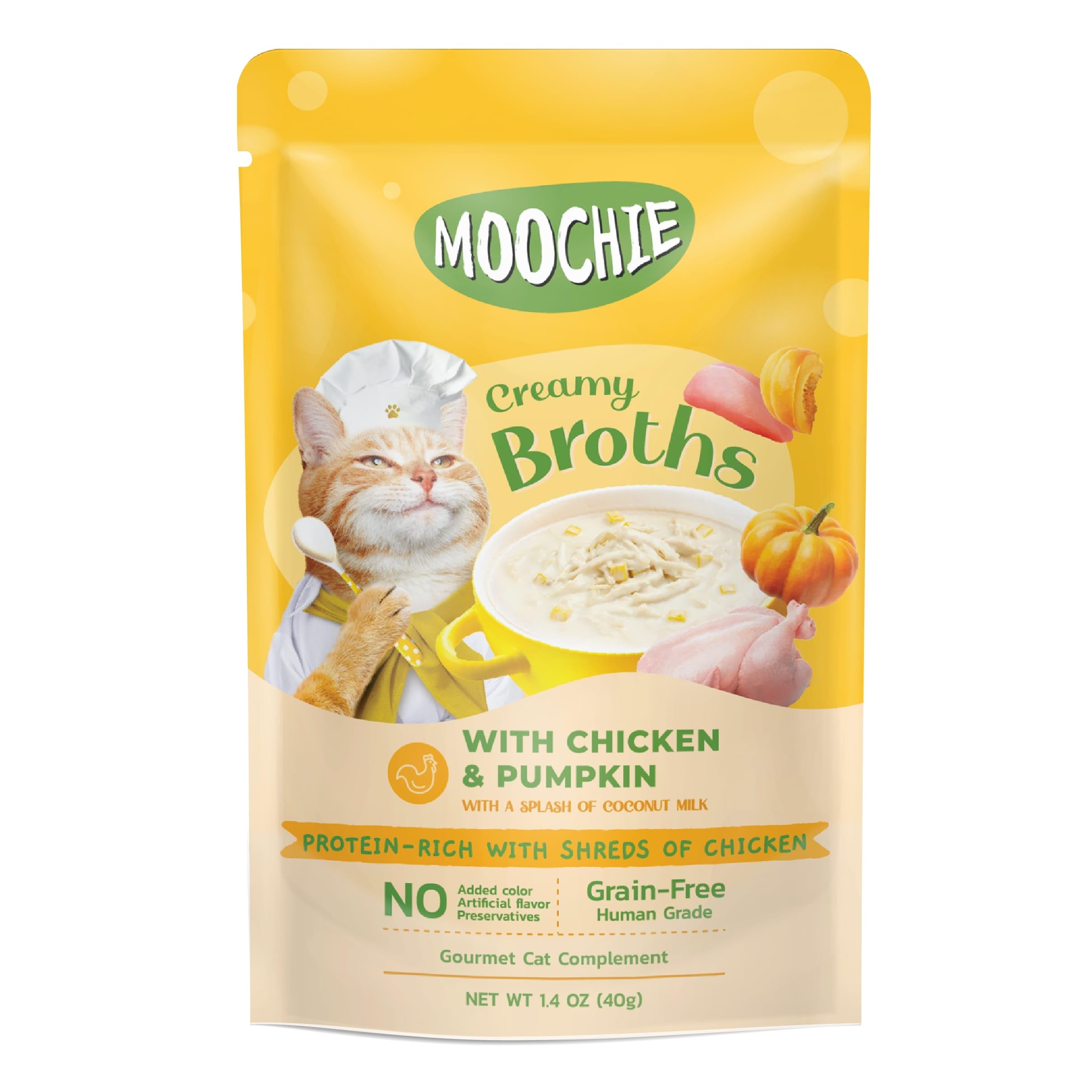 Moochie Çorba Kedi Ödülü Tavuk-Balkabağı, 40 Gr, 1 Adet