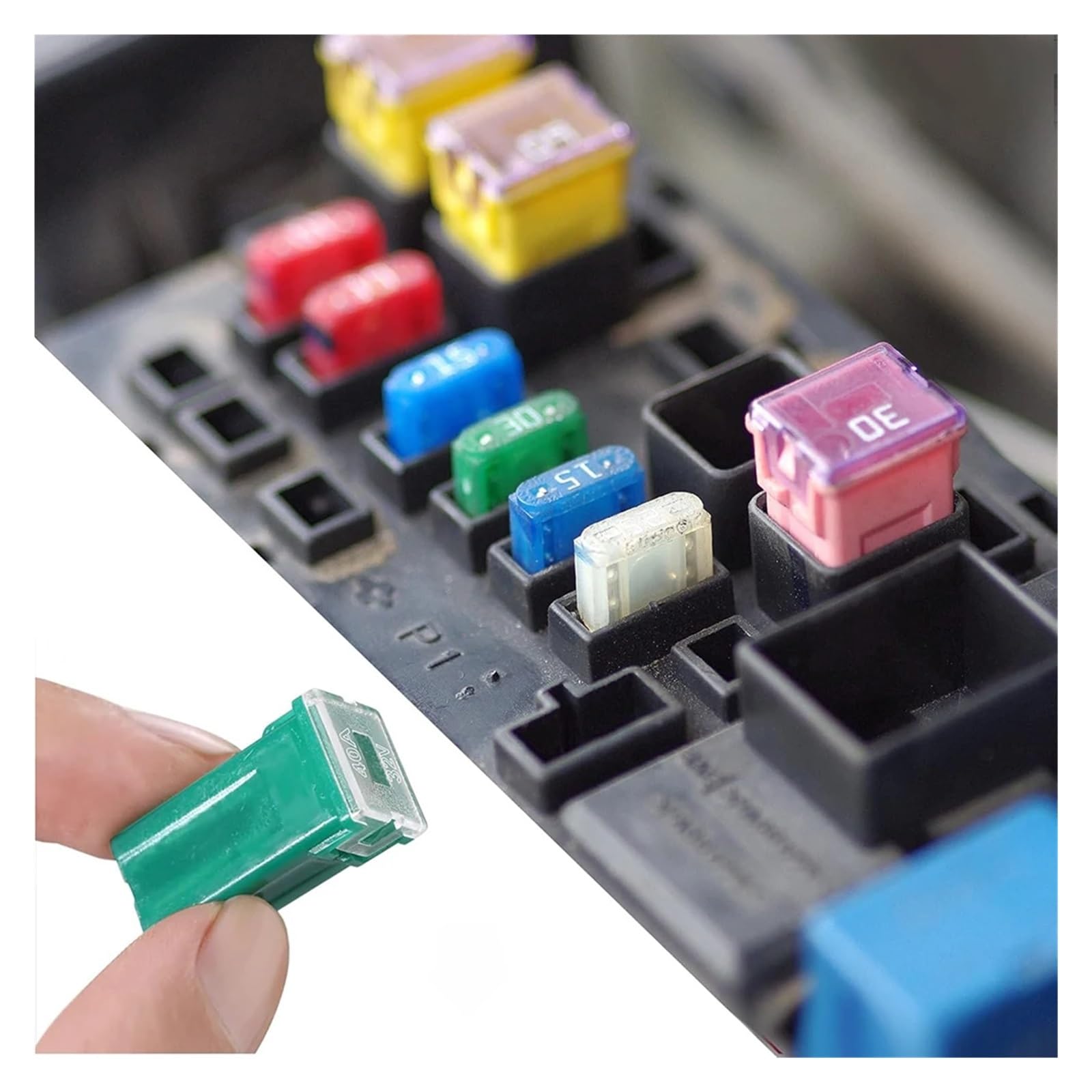 Kit assortimento di fusibili for auto da 30 pezzi, alto/standard e a basso profilo, a forma scatola for camioncini, camper SUV