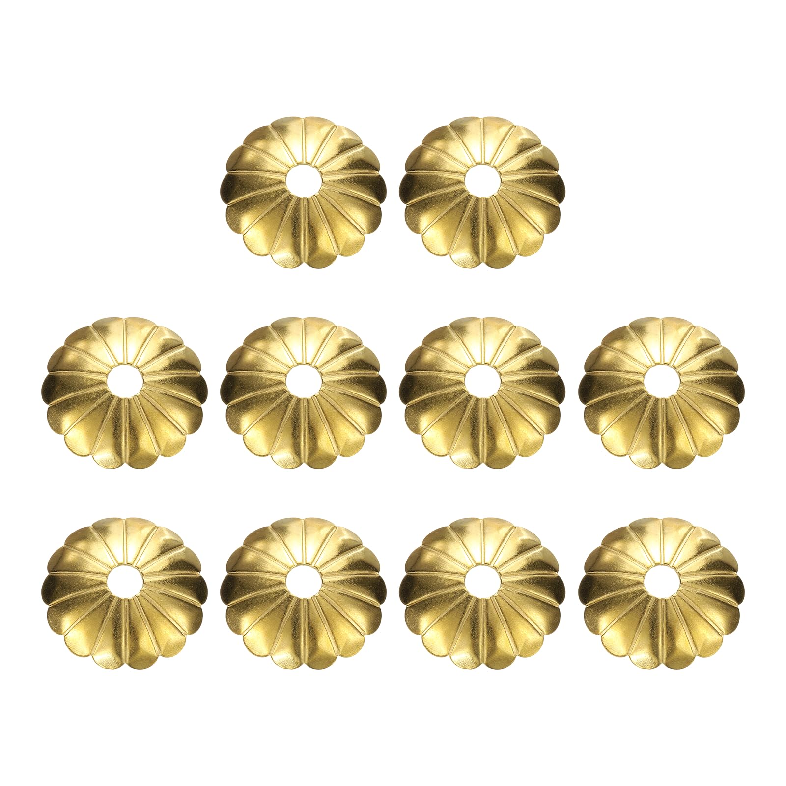 QUARKZMAN 10Pcs Placca Posteriore Pomello Armadio 1.18 Pollici Forma Tamburo Prugna Raganella Ottone Placca Posteriore Guarnizione Classica Arredamento Decorazione Fascetta Per Cassetto