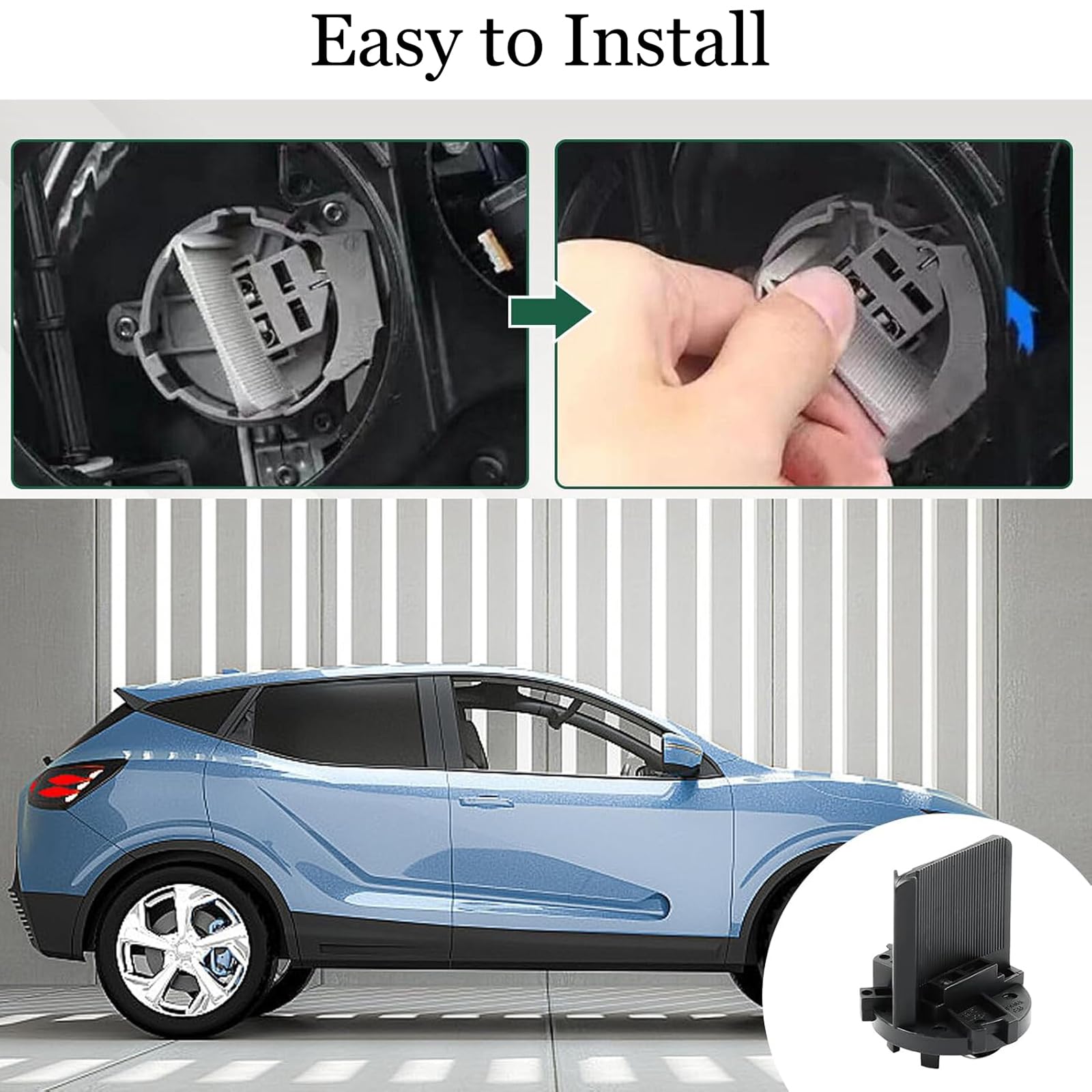 Supporti per Lampade Alogene, Fleymu 2 Pezzi Fari H7 di Ricambio 5K0941109 per Golf 6, Golf 7, MK6, MK7, Anabbaglianti Supporto Faro Compatibili con Tiguan, Touran, Sharan e Scirocco (Color : Black)