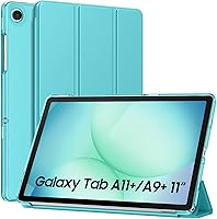 Vista 30 de MoKo Funda para Galaxy Tab A9+/A9 Plus de 11 pulgadas 2023, Funda Protectora Inteligente Delgada con Soporte y Carcasa Trasera Translúcida de PC