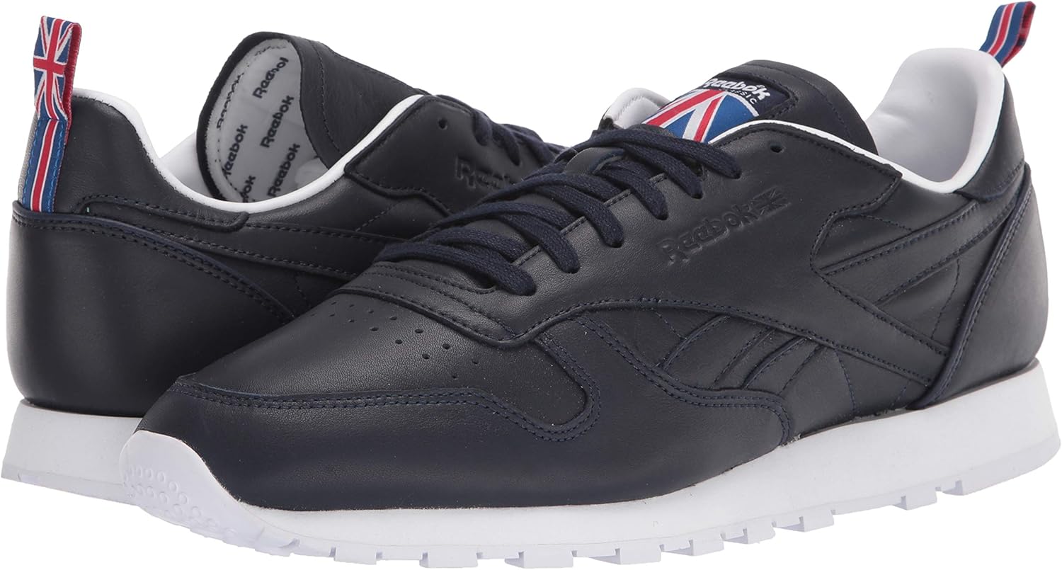 Reebok Unisex-Adult Classic Leather Sneaker 5 Women/3.5 Men Vector Navy/White/Vector Red