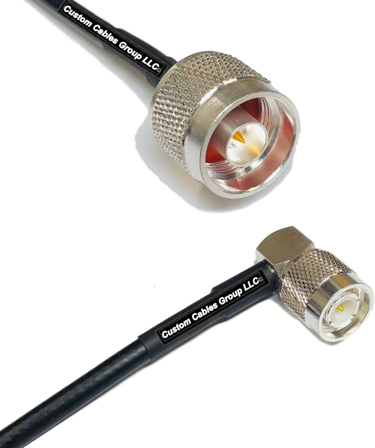 25 feet RG58 N Male to TNC Male Angle RF Pigtail Coaxial Cable